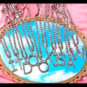 Iced out necklace letters A-Z